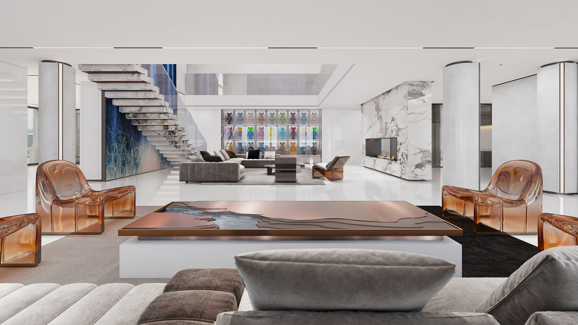 北京·朝陽(yáng)三層1500㎡高端別墅室內設計效果圖